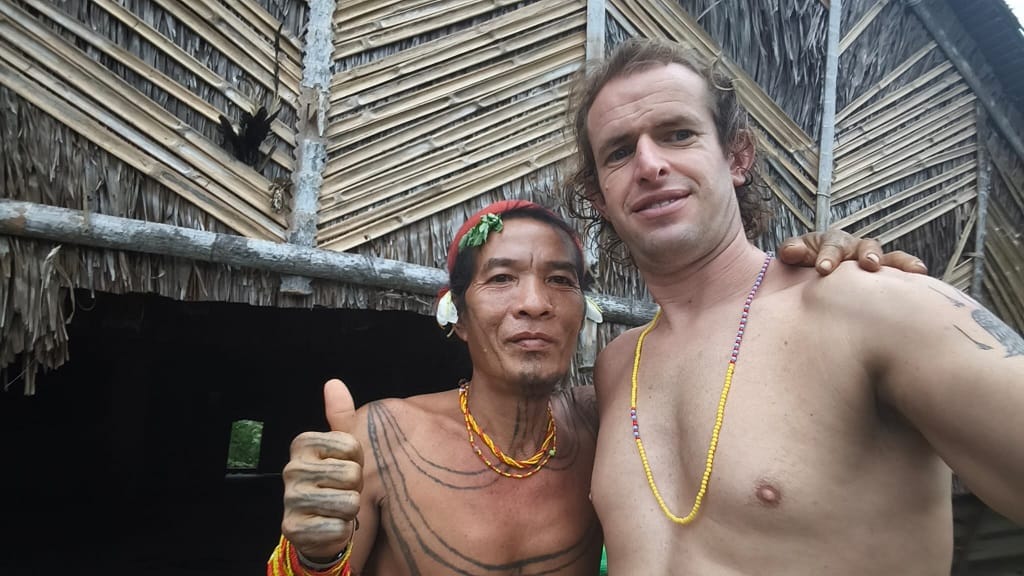 Traditional Mentawai UMA longhouse on Siberut Island