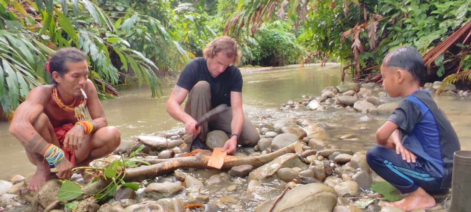 Traditional Mentawai bark cloth clothing — handmade from forest bark, Siberut Island